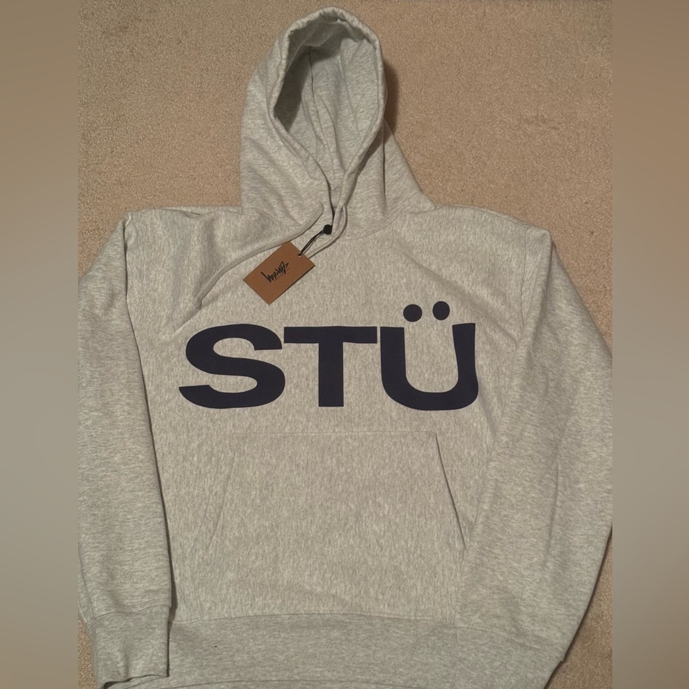 Stussy All Caps Hoodie Size Large